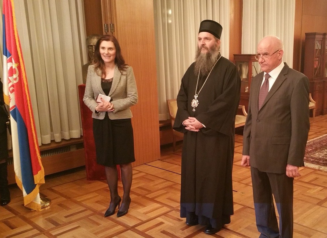 Епископ Андреј на пријему у амбасади Републике Србије у Берну