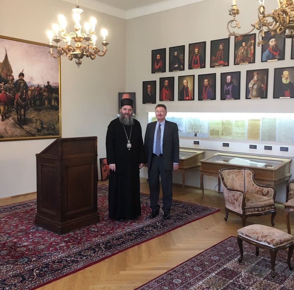 Др Франц Шулер у посети Епископу Андреју